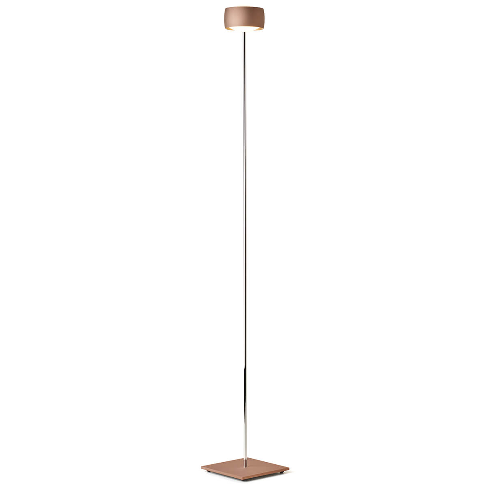 LED-golvlampa Grace med gestigenkänning koppar