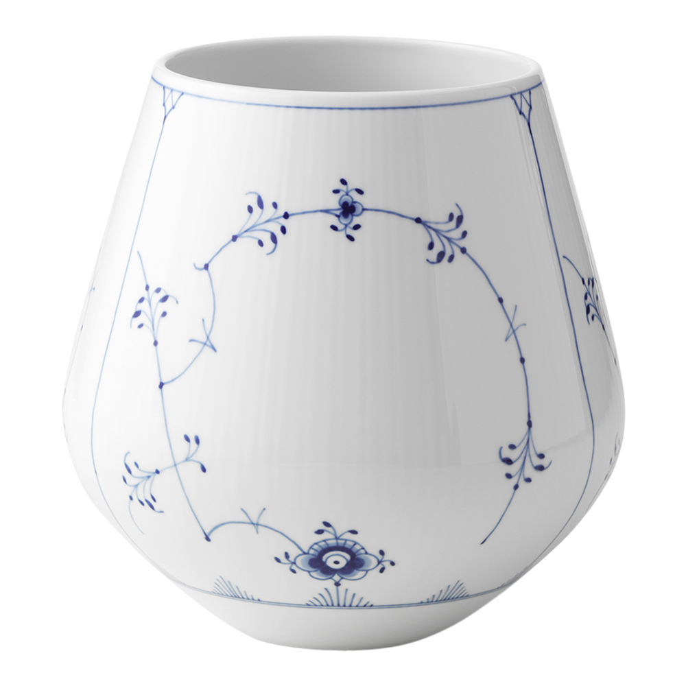 Royal Copenhagen - Blue Fluted Plain Vas 20,5 cm