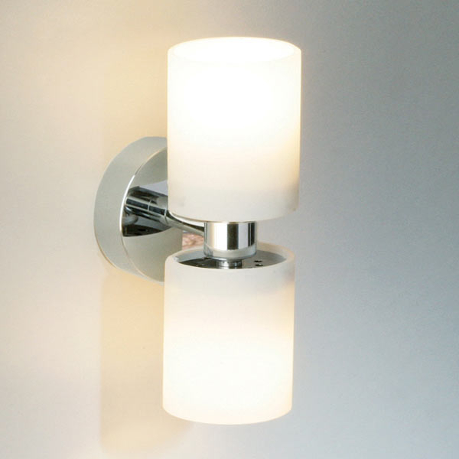 Vägglampa TUBE TWIN SHORT, förkromad