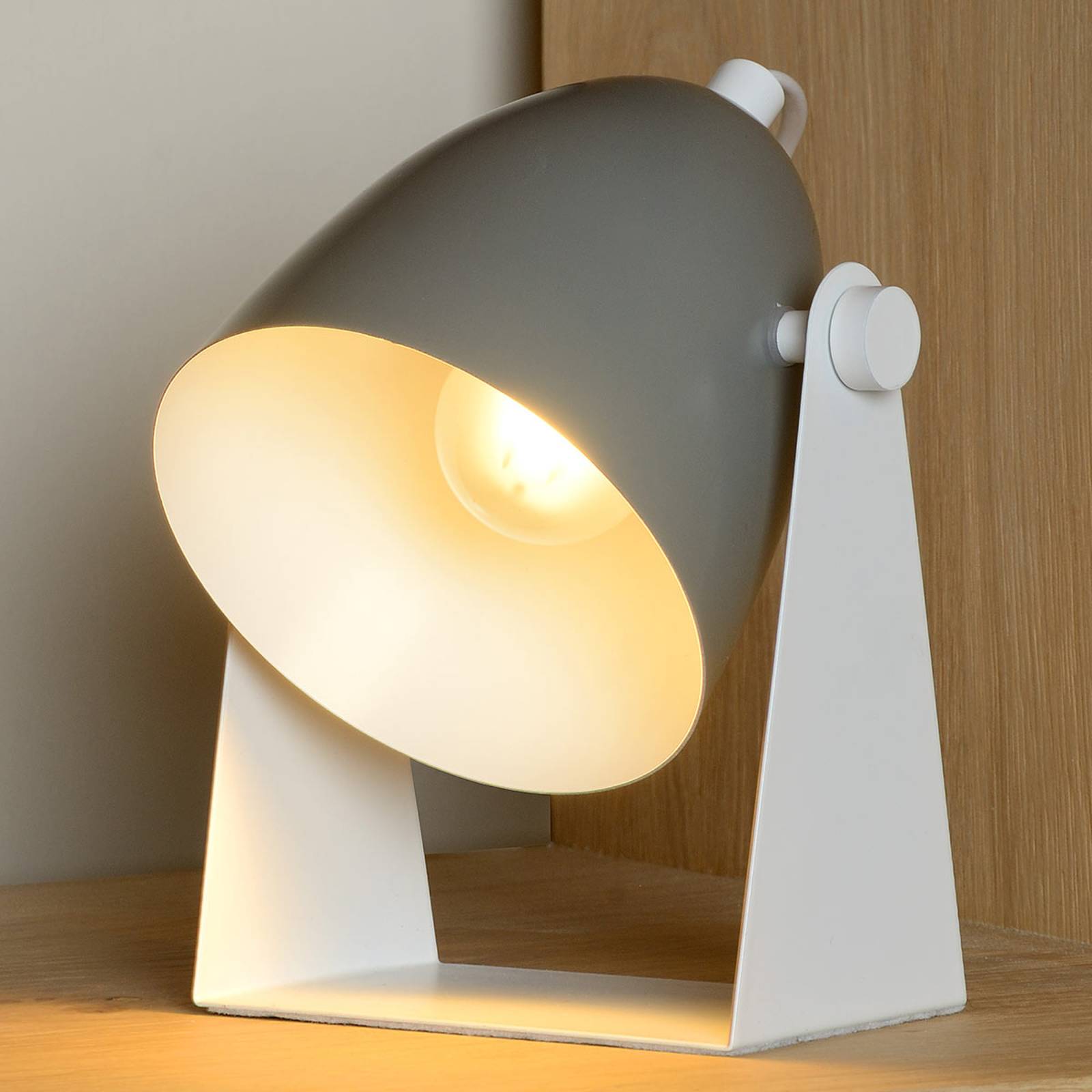 Bordslampa Chago i metall, grå