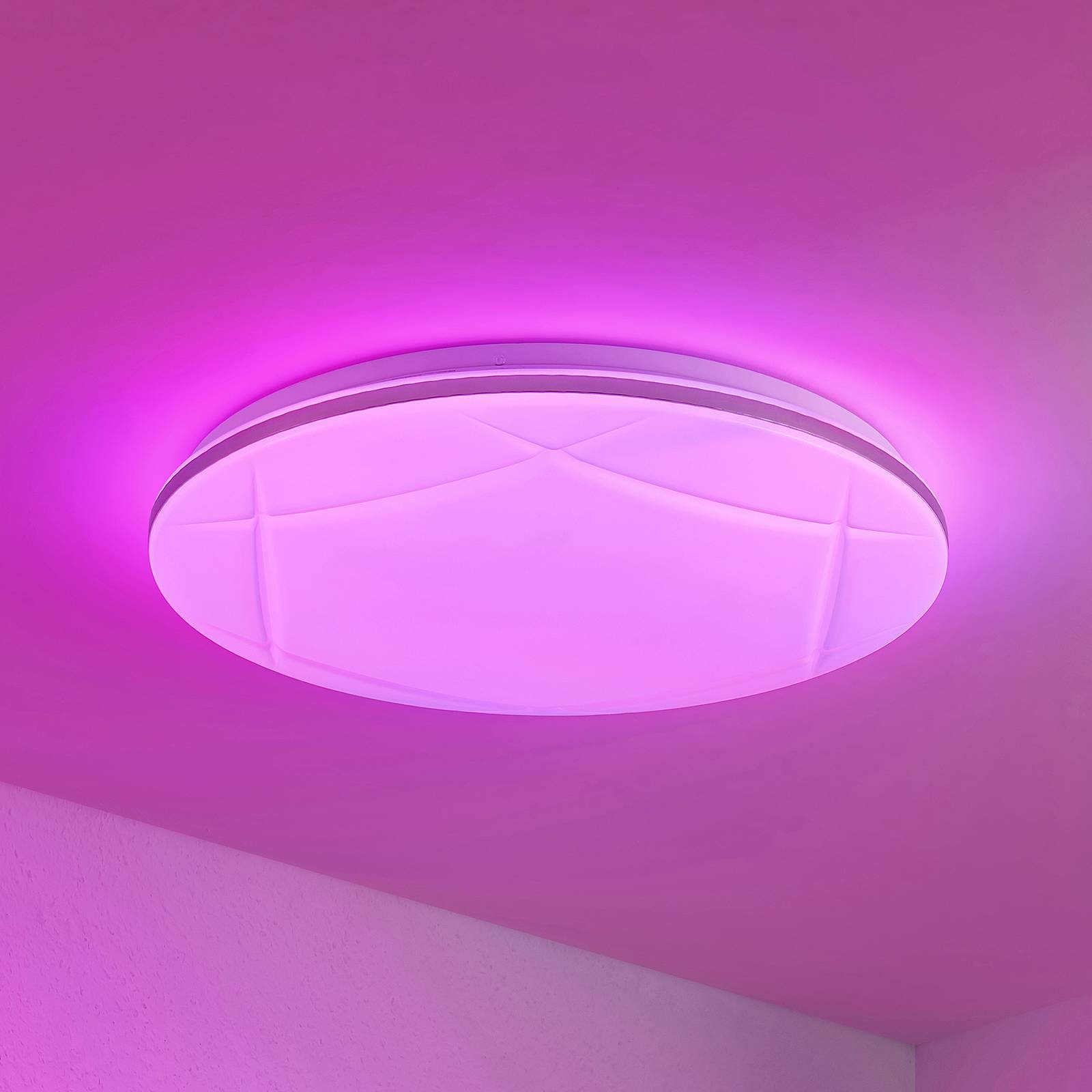 Lindby Favoria LED-taklampa, RGBW, CCT, 49 cm