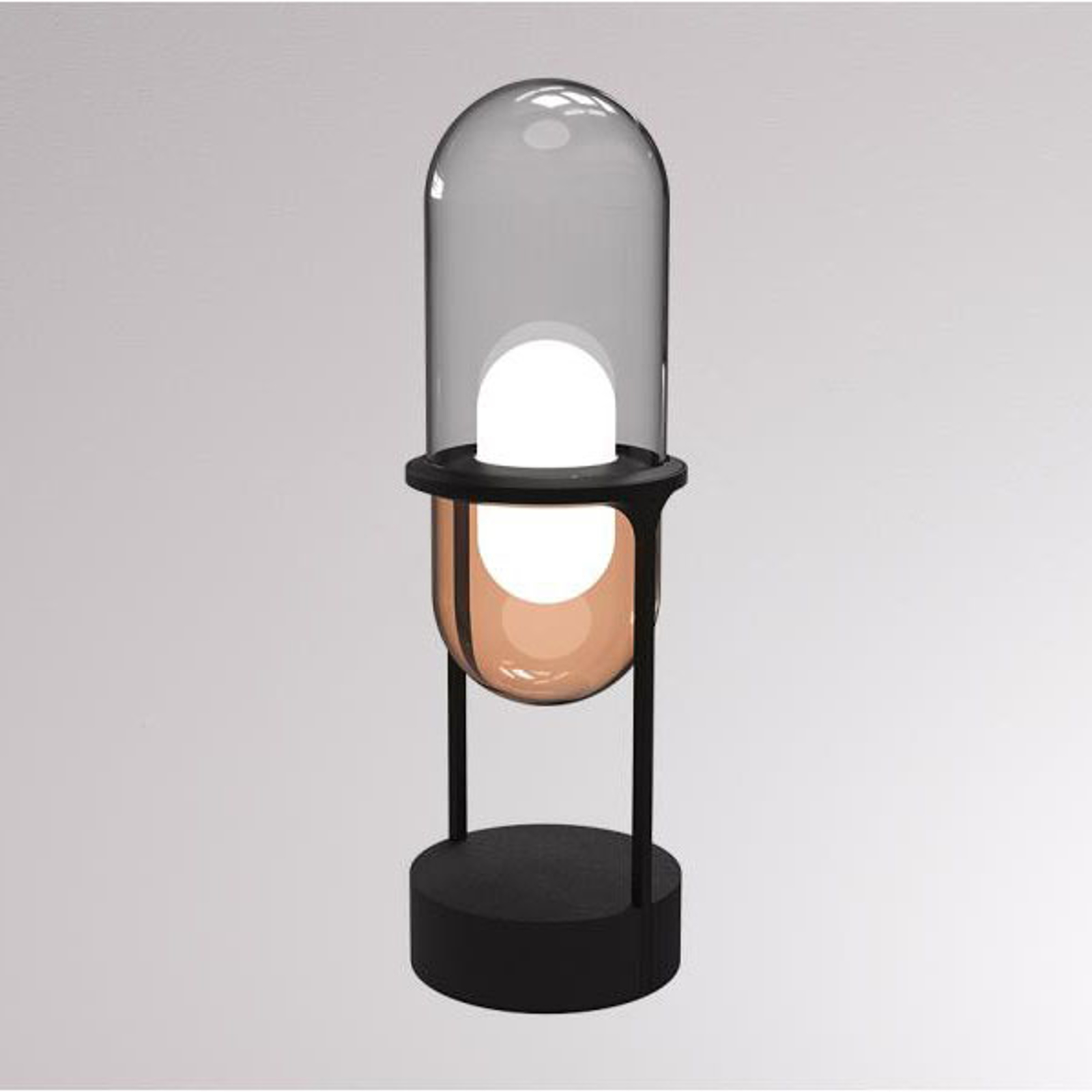 LOUM Pille LED-bordslampa grå/koppar