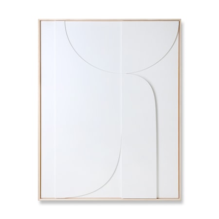 Framed Relief Art Panel White B Extra Large