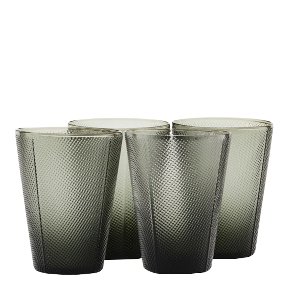 House Doctor - Milo Glas 4-pack 11,5 cm Smoked Grey