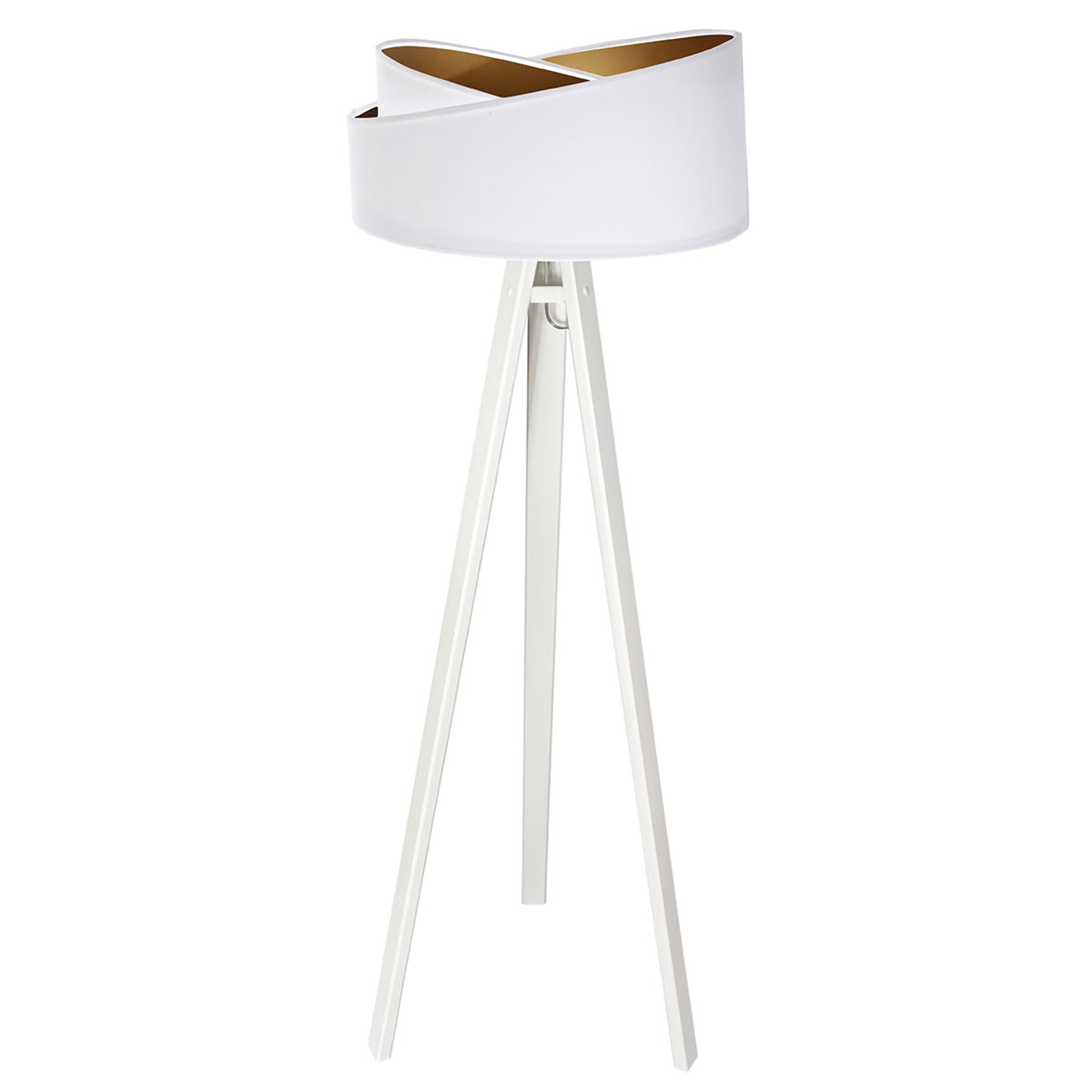 Golvlampa Chloe med tvåfärgad lampskärm