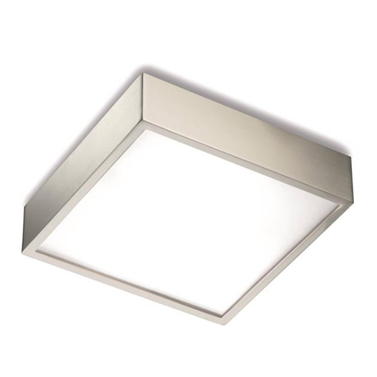 Taklampa Apolo, IP44, 20 cm, nickel