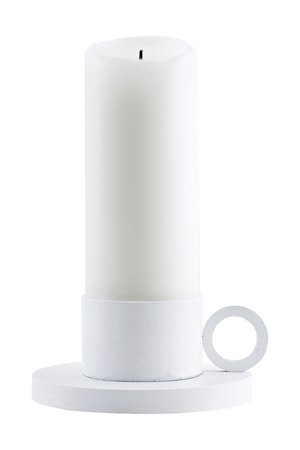 Ljusstake The Ring Ø 12x5 cm Vit