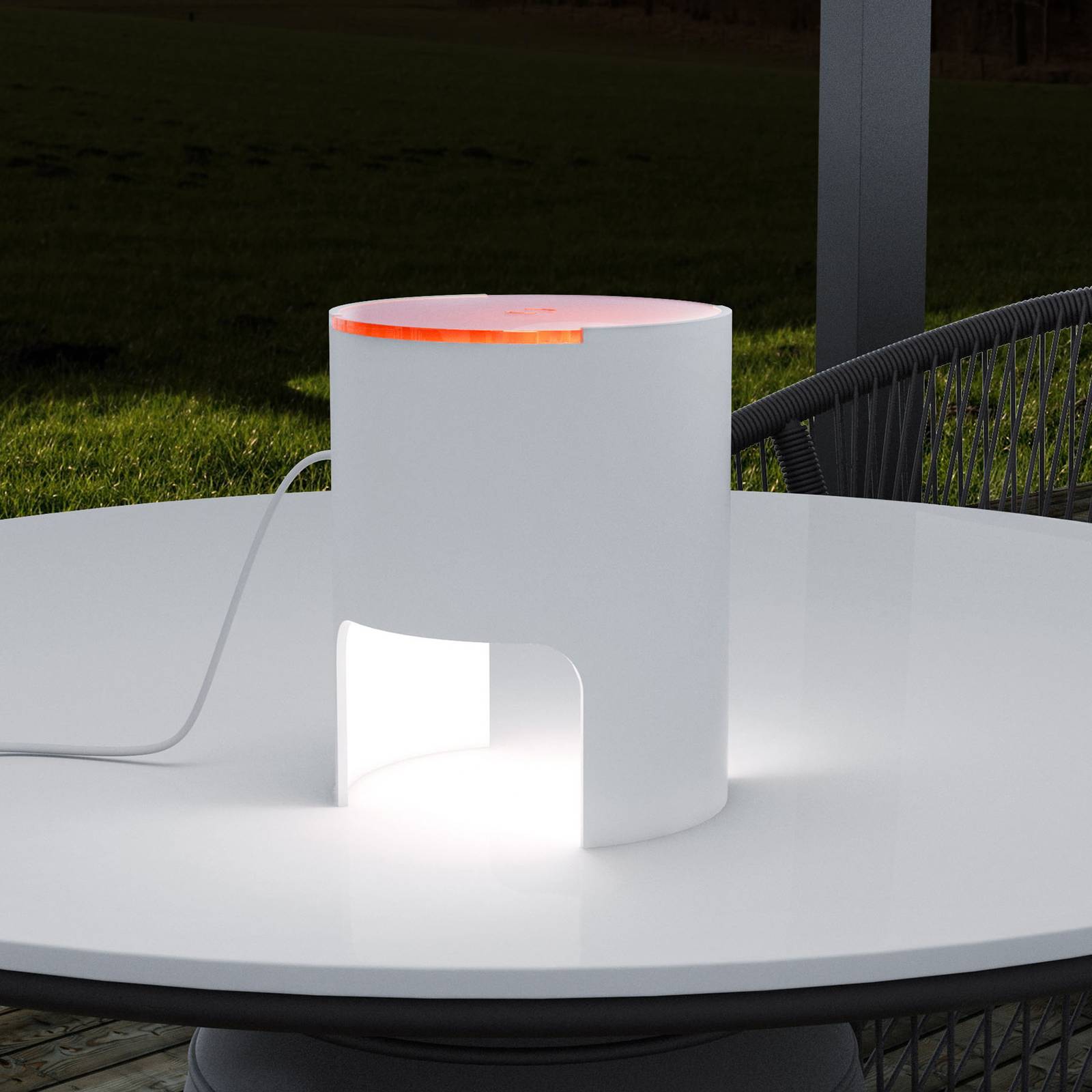Martinelli Luce Civetta bordslampa diffusor orange