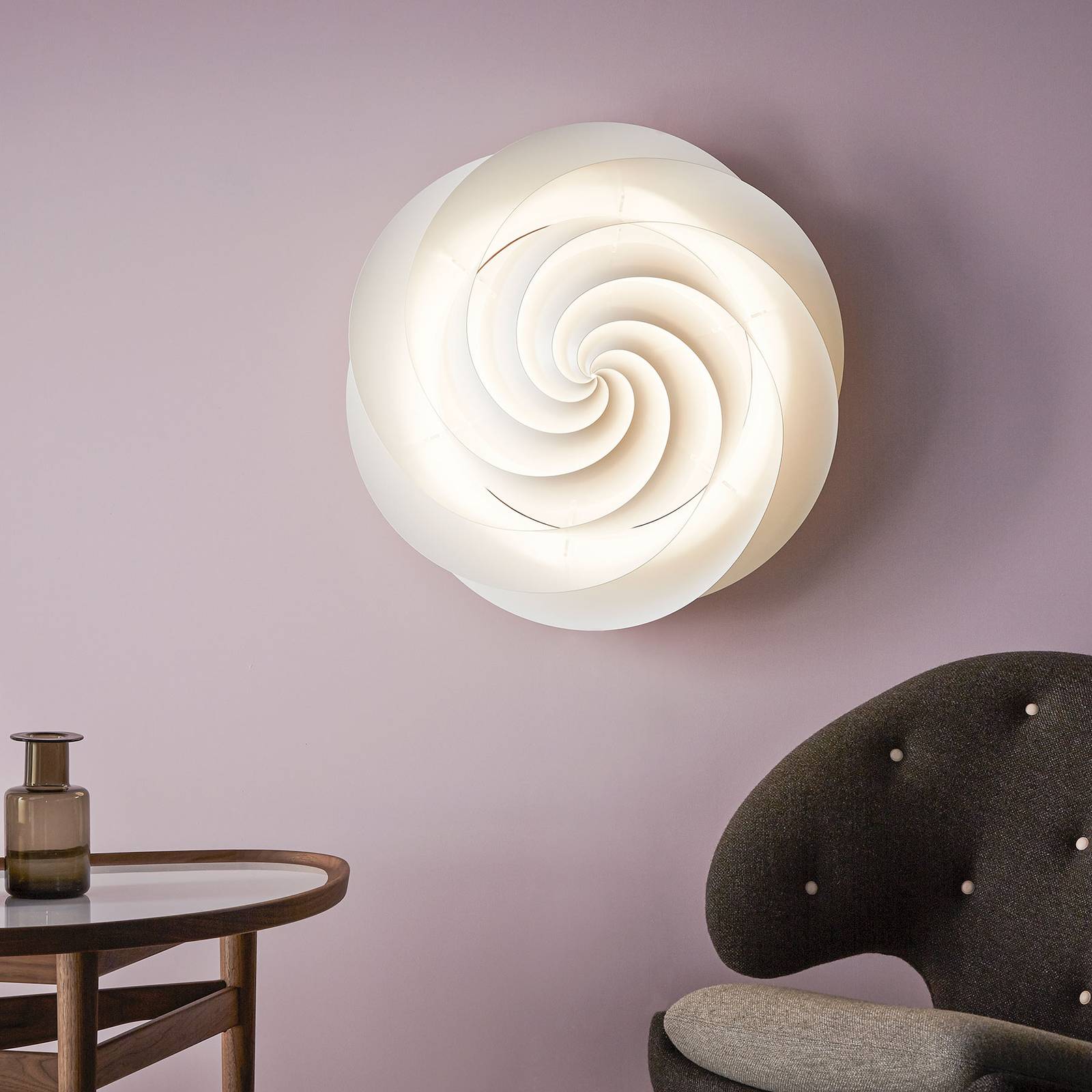 LE KLINT Swirl Small - vägglampa, vit