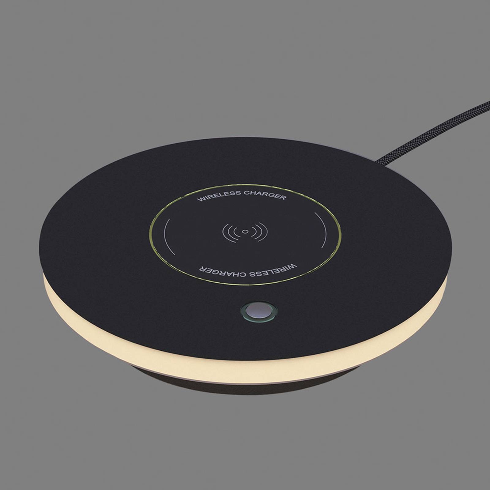 LED-bordslampa Ekil, QI-laddstation, svart