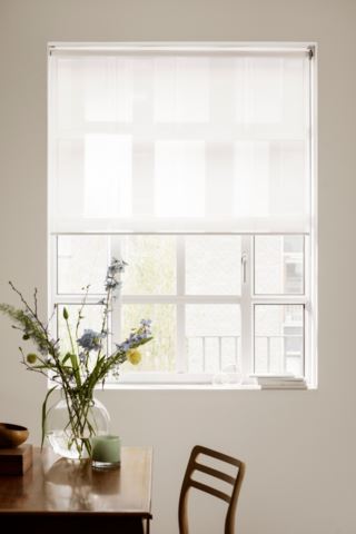 Tea transparent rullgardin offwhite
