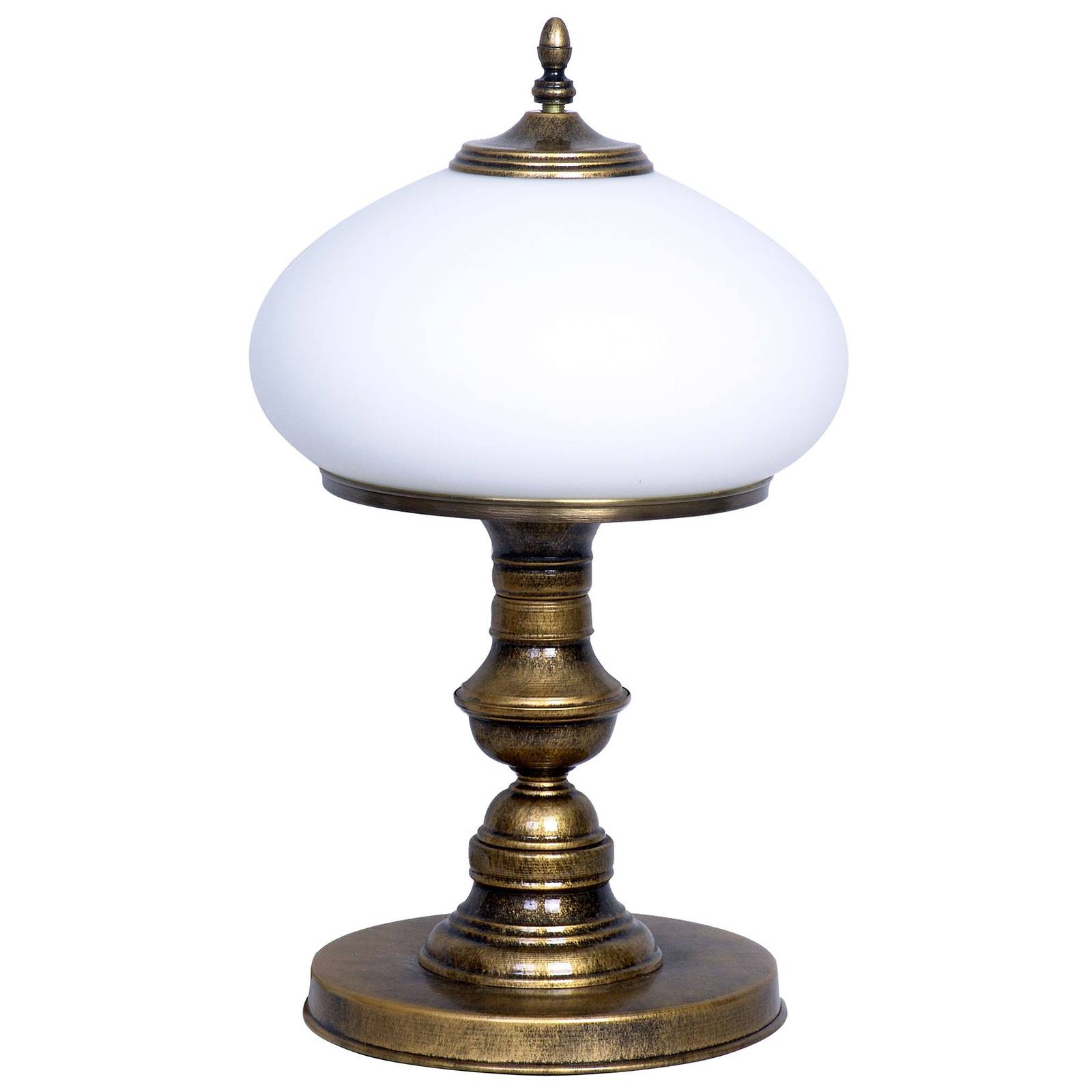 Bordslampa 493, opalglas/antikguld, höjd 45 cm