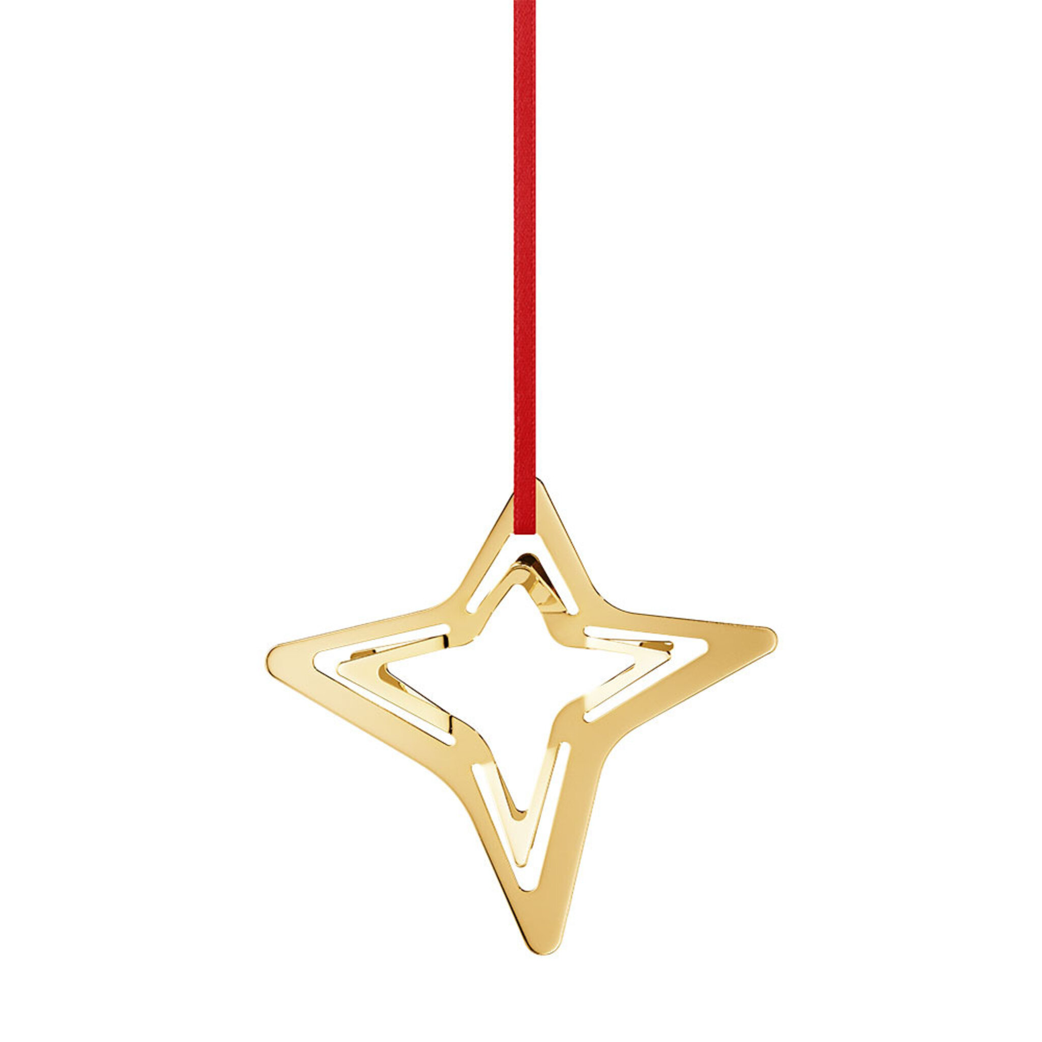 Årets julornament förgylld - Four Point Star, H6.8,W4,D2