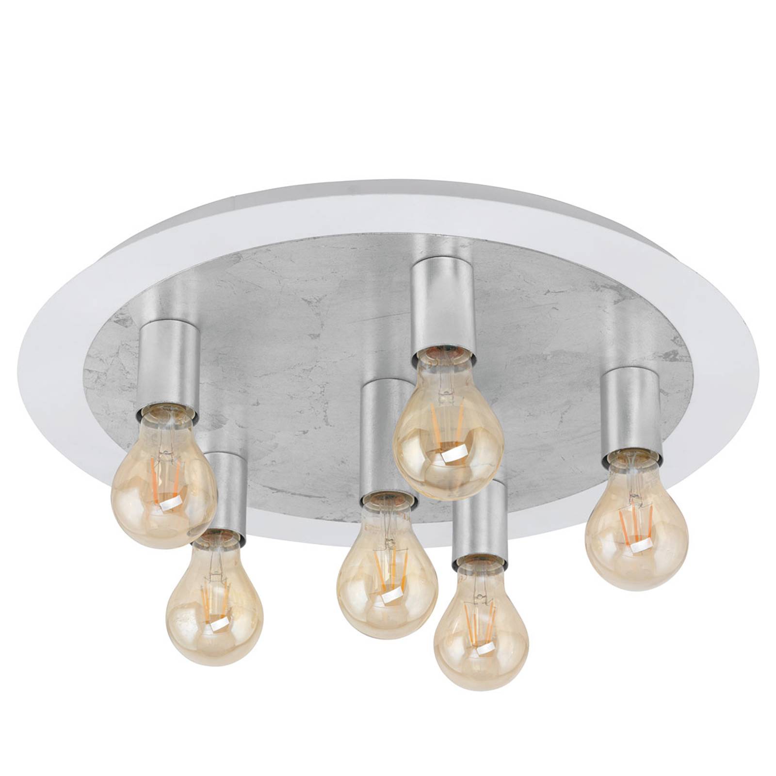 LED-taklampa Passano 6 lampor silver