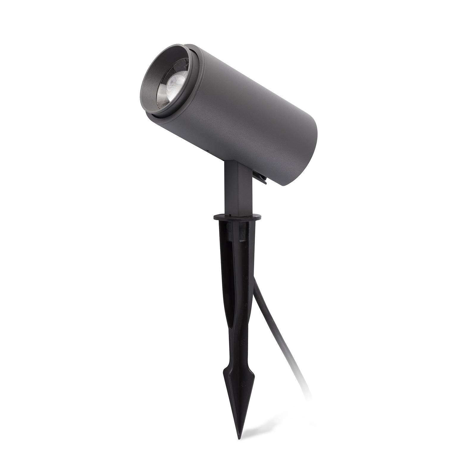 LED-markspettspotlight Plom, mörkgrå