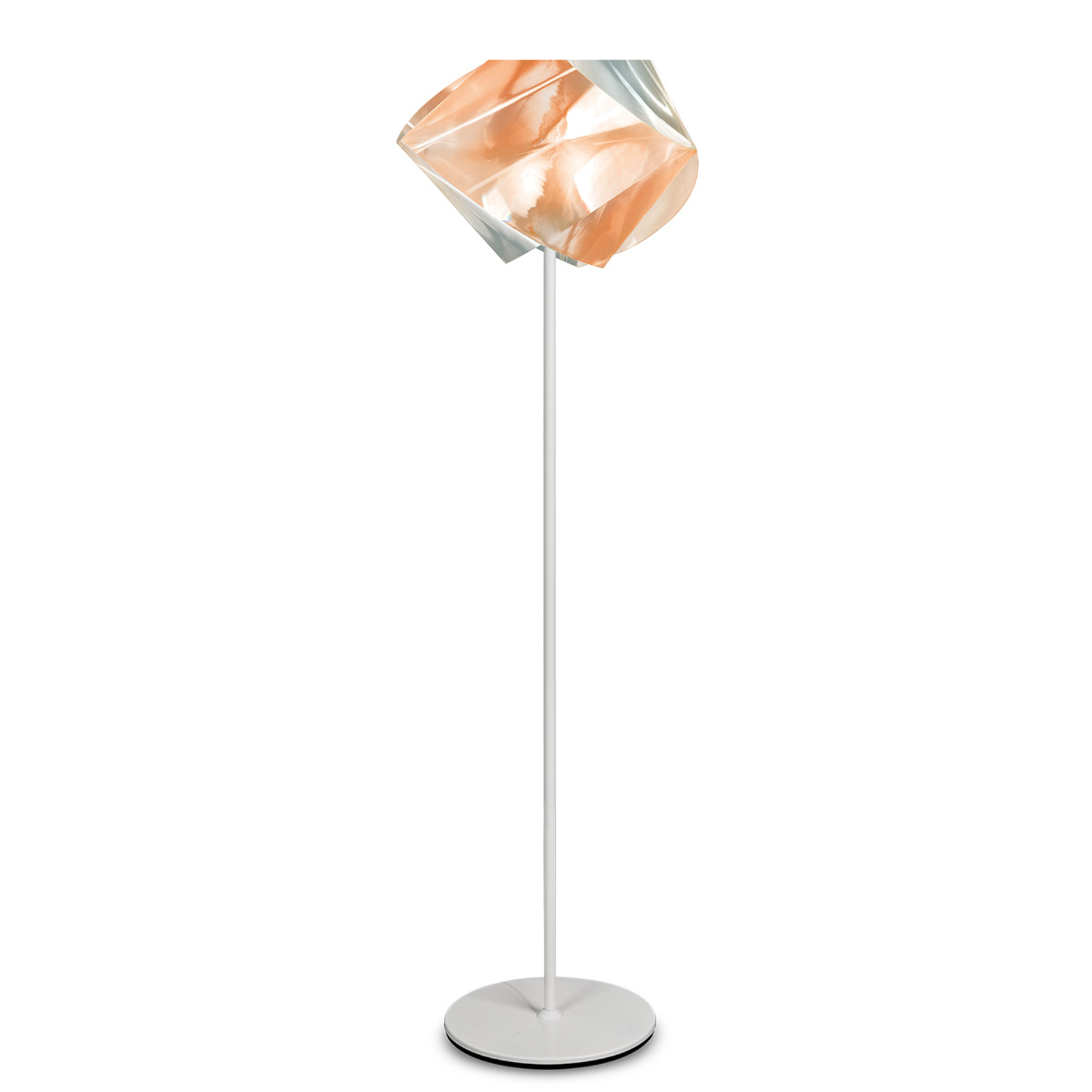 Bärnstensfärgad golvlampa Gemmy Prisma