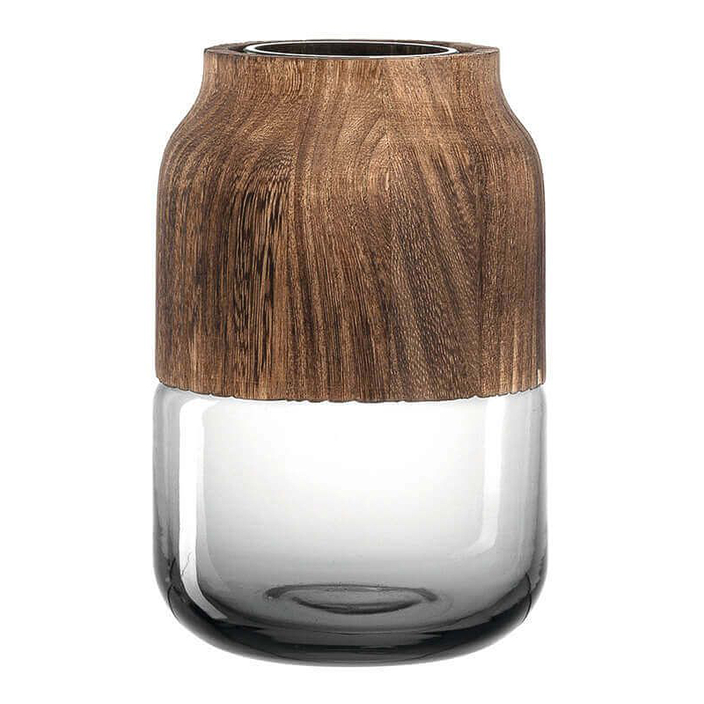 Leonardo - Colletto Vas Trä/Glas 18 cm Grå