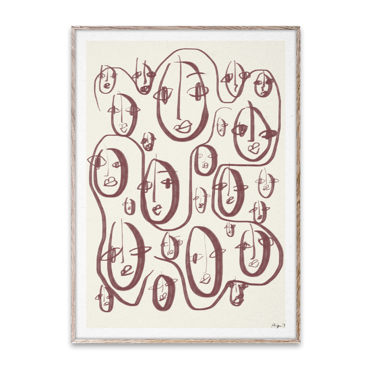 Paper Collective Poster Random Faces 30x40 cm