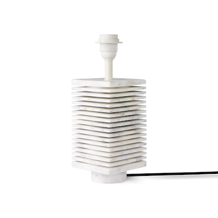 Ribbed Lampfot Vit Marmor