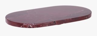 Rounded marble ljusfat burgundy
