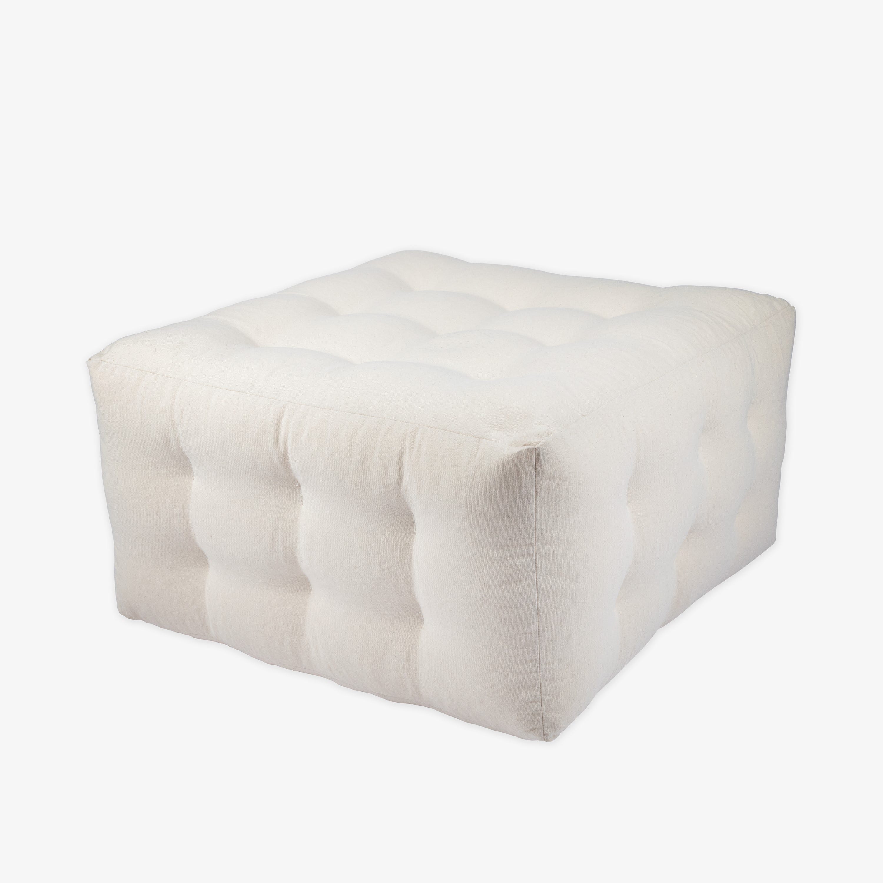 Sittpuff Bomull Cremevit