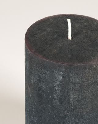 Rustic blockljus svart
