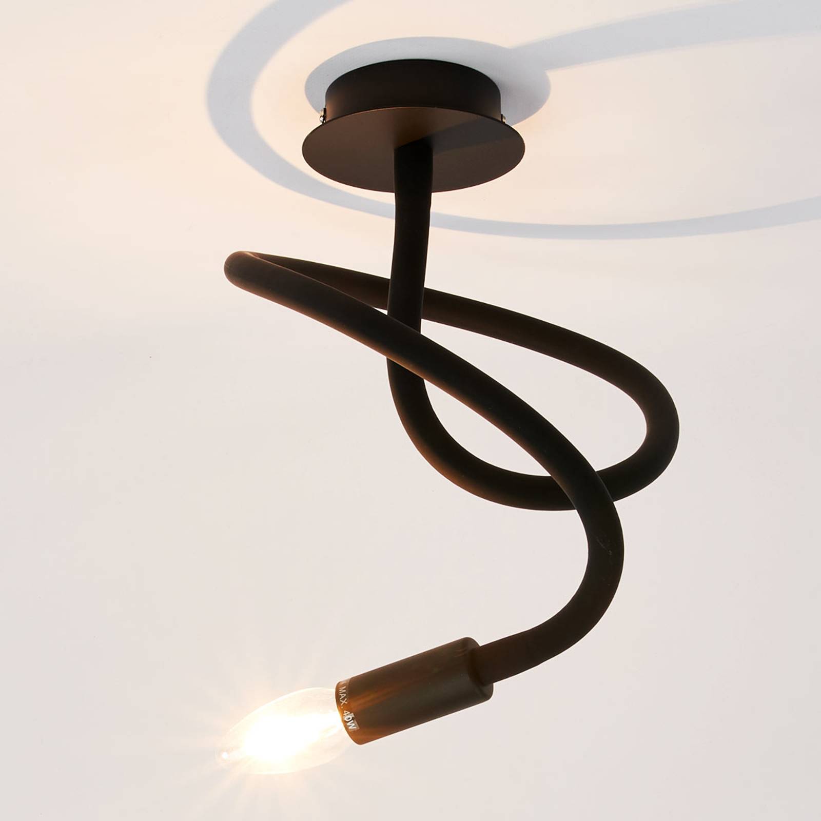 Taklampa Lover 1 lampa, svart
