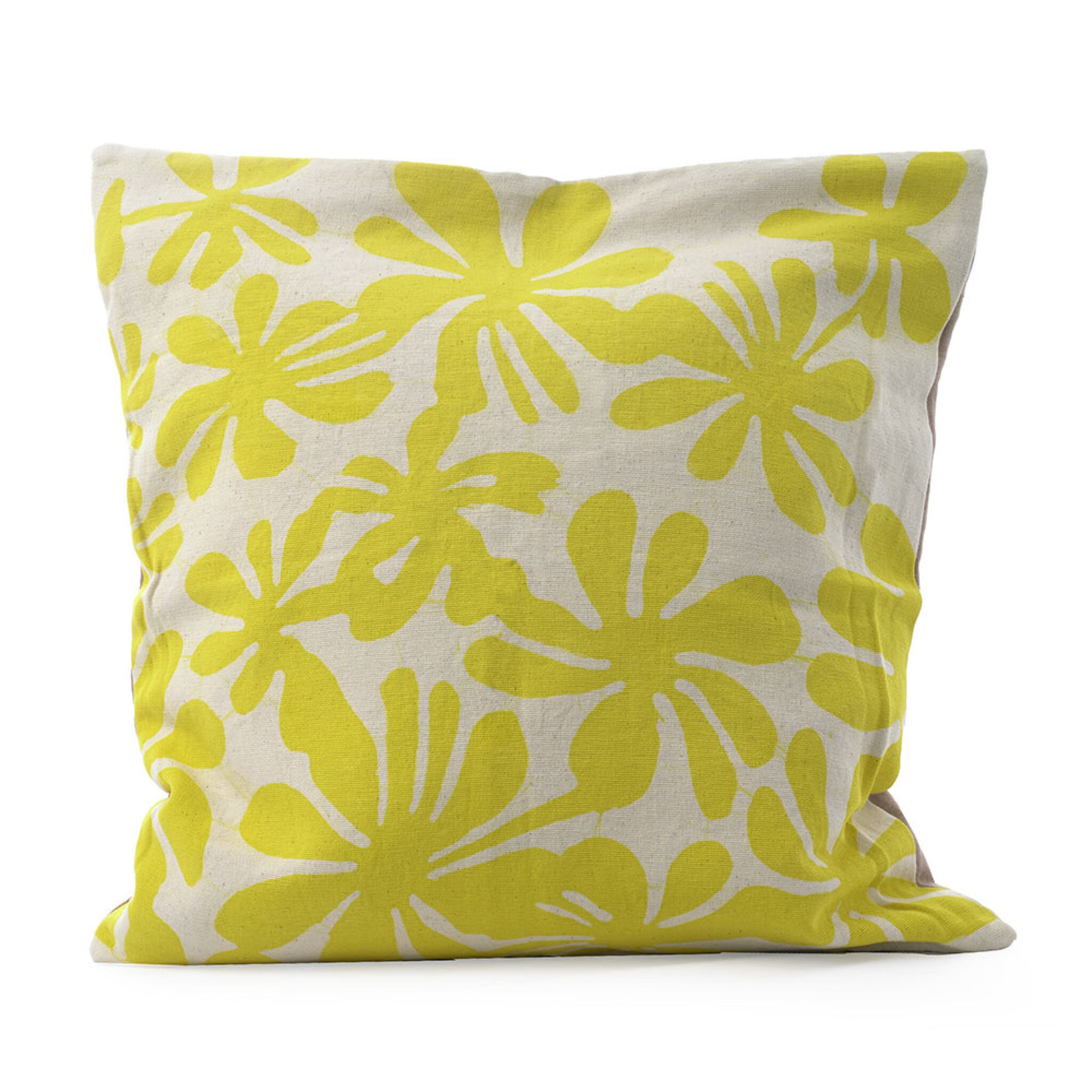 Kuddfodral 50x50 Yellow Printed Flower, 50X50