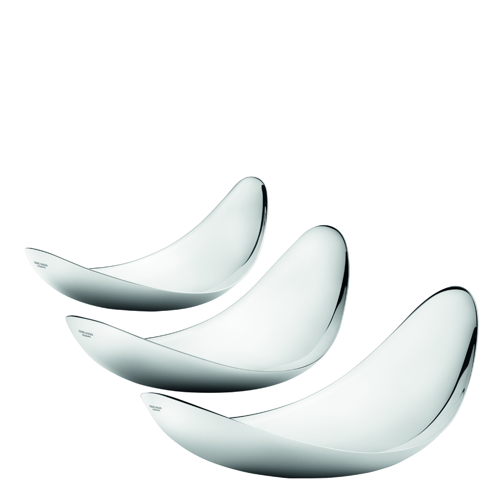 Georg Jensen - Leaf Skålset 3 delar blank
