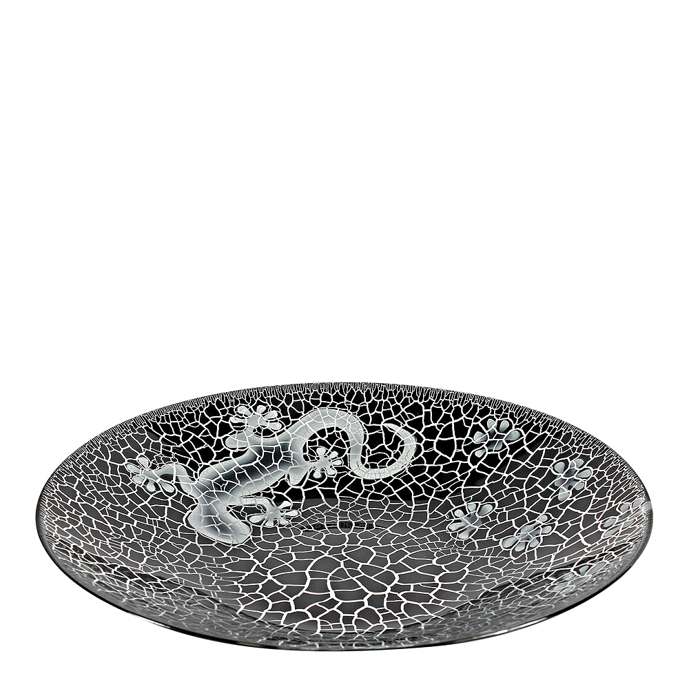 Nybro Crystal - Salamander Fat 39 cm Svart