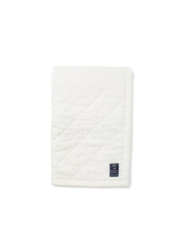 Quilted Linen/Viscose Överkast Off White 160x240cm