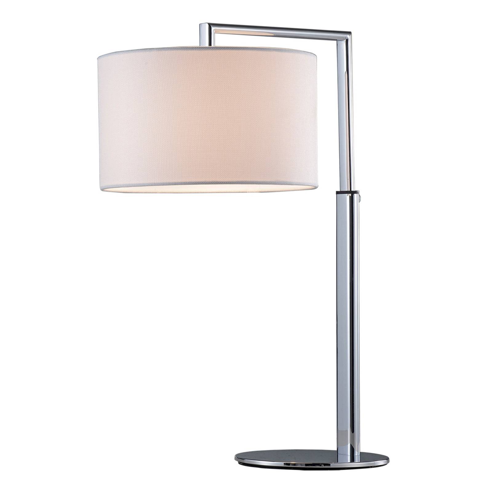 Lucande Iska bordslampa, höjdjusterbar, vit
