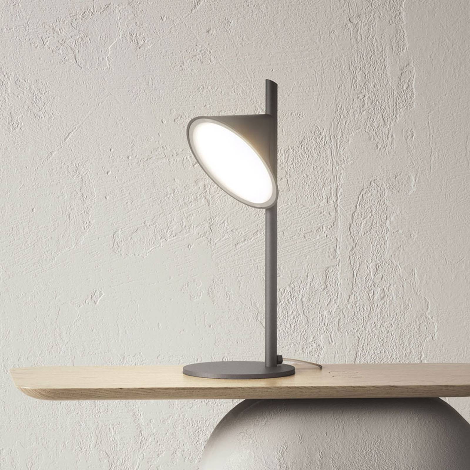 Axolight Orchid LED-bordslampa, mörkgrå