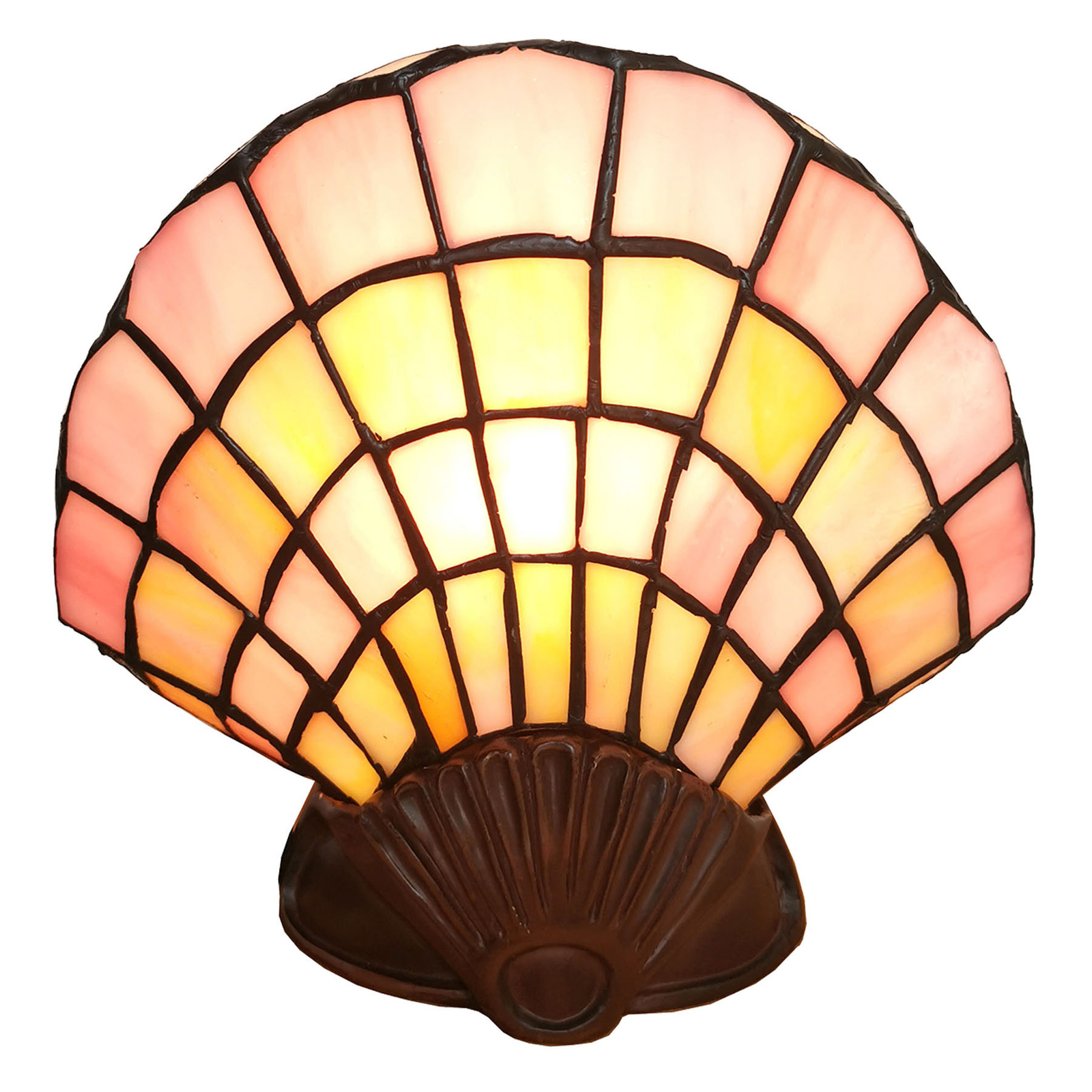 Dekorationsbordslampa 6000 glasmussla Tiffany-stil