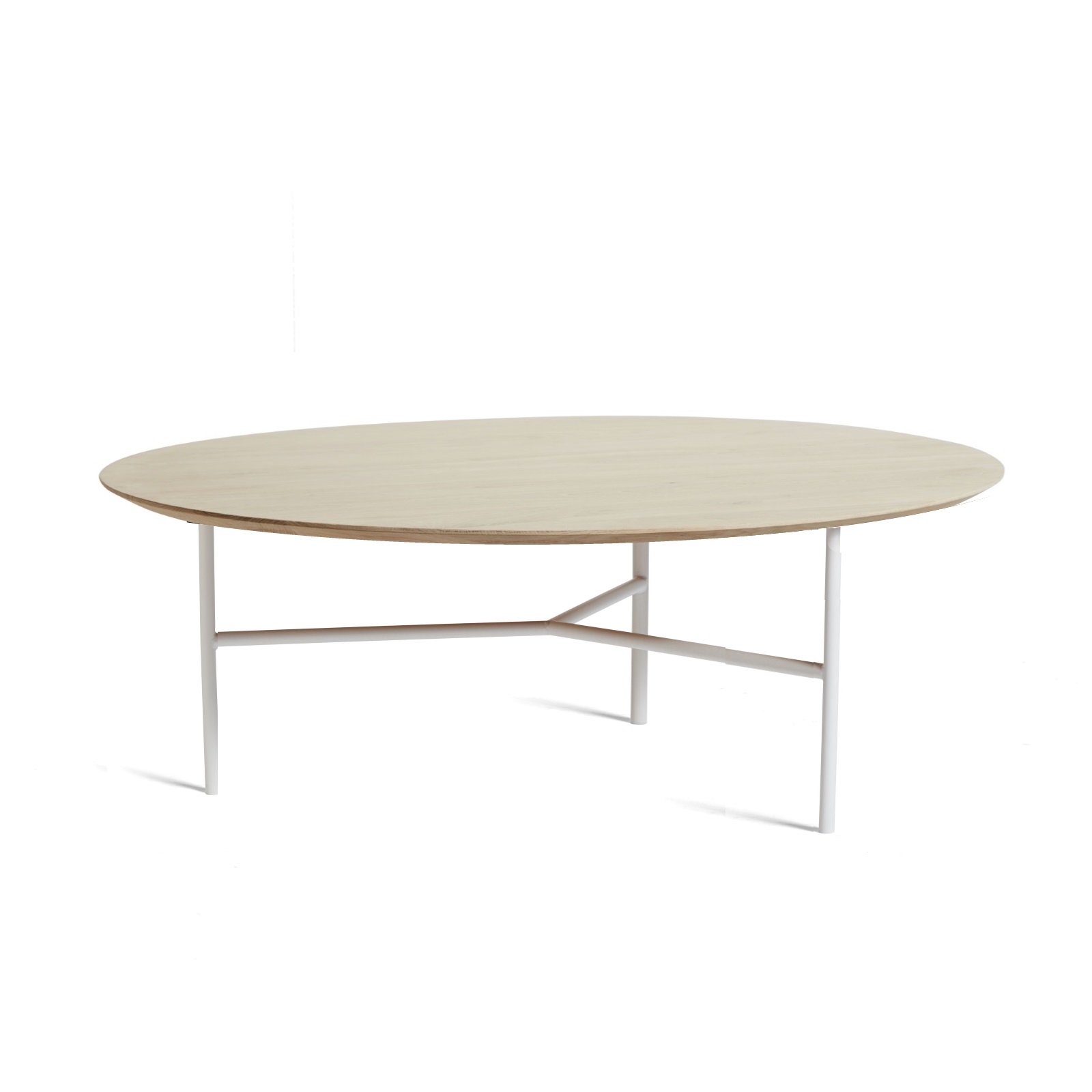 TRIBECA soffbord 110 cm såpad ek / vit, Mavis