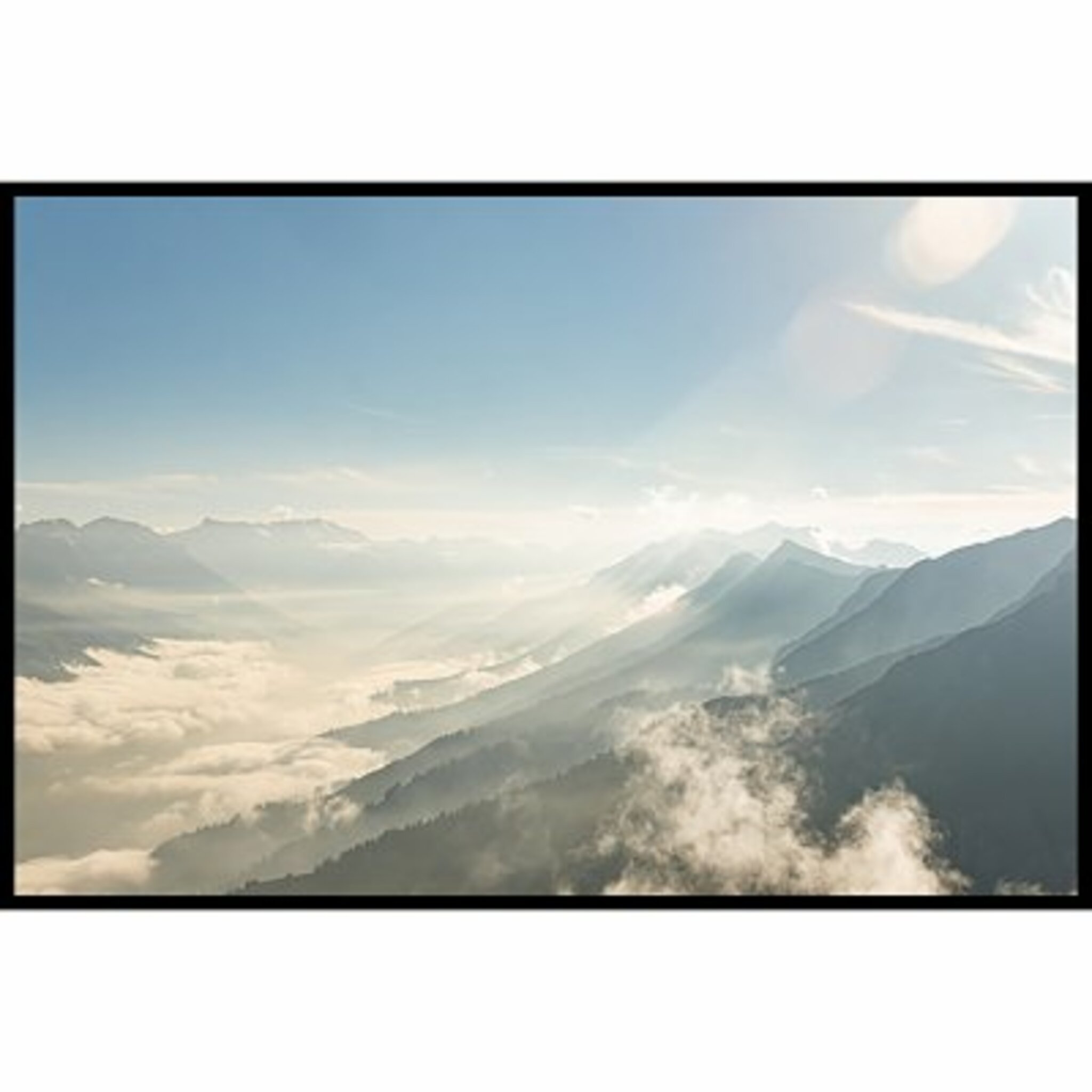 Cloudy Mountains 4 Poster