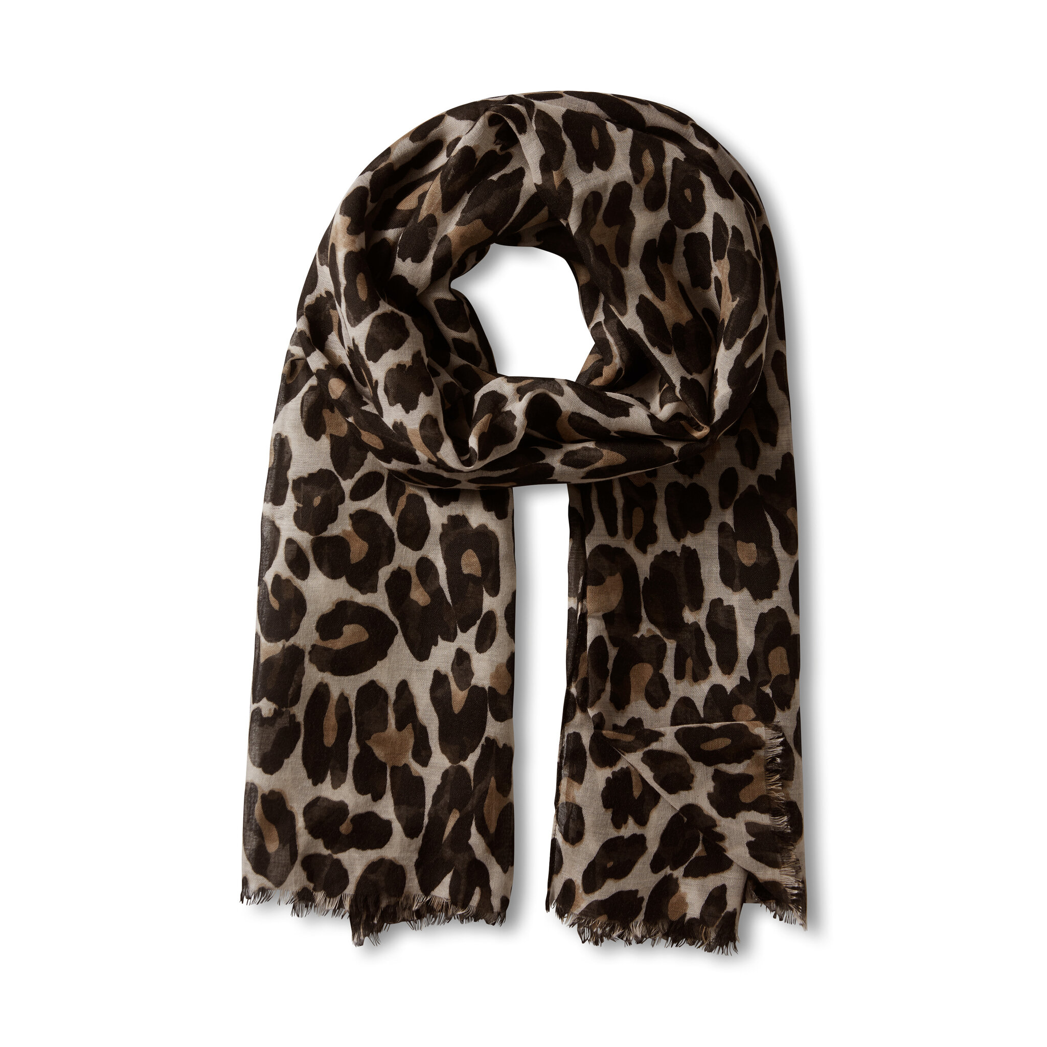 Scarf med leopardmönster