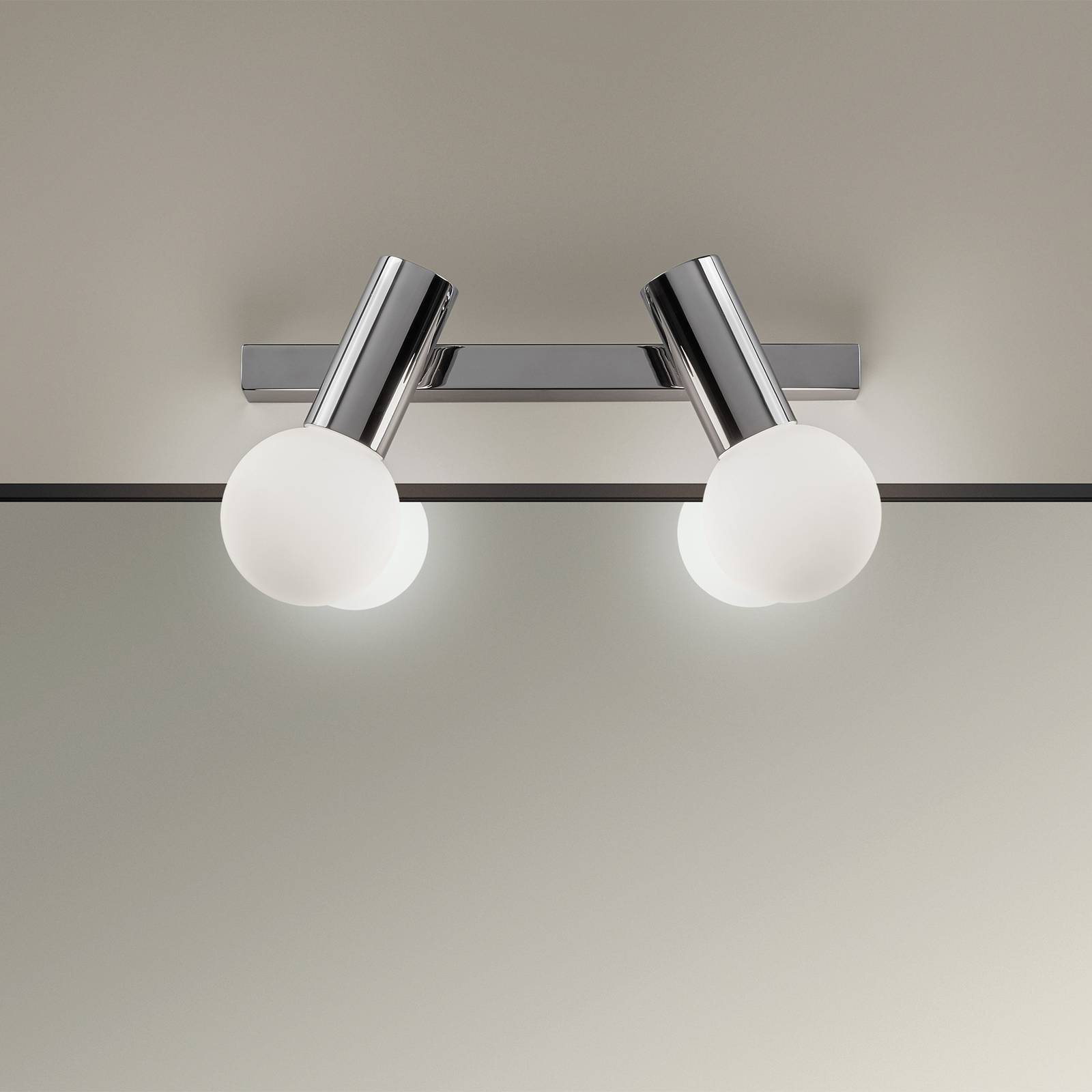 LEDS-C4 Mist vägglampa till bad 2 lampor, krom