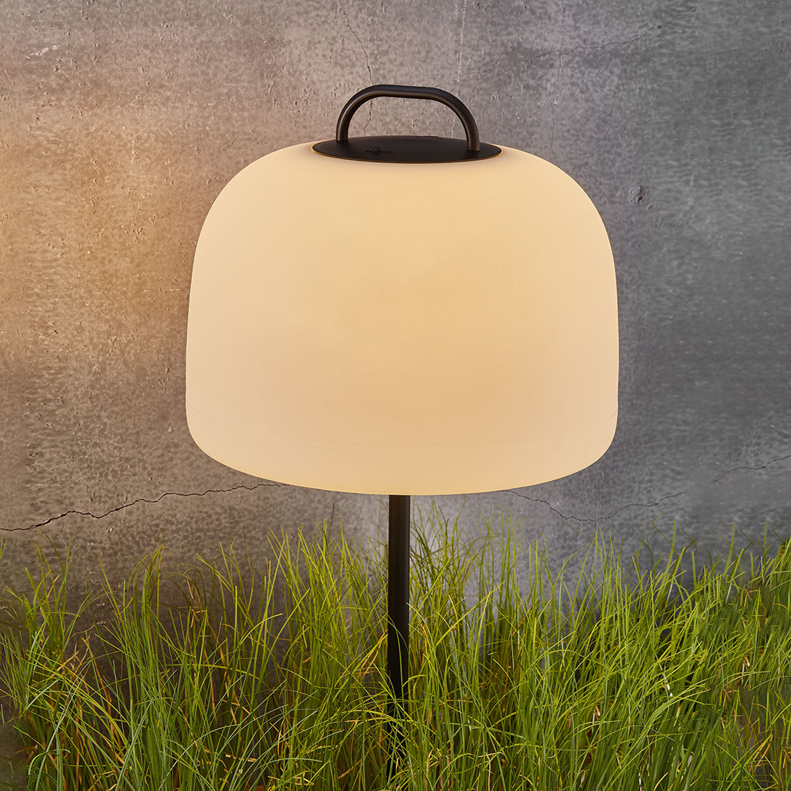 LED-markspettslampa Kettle med skärm Ø 36 cm