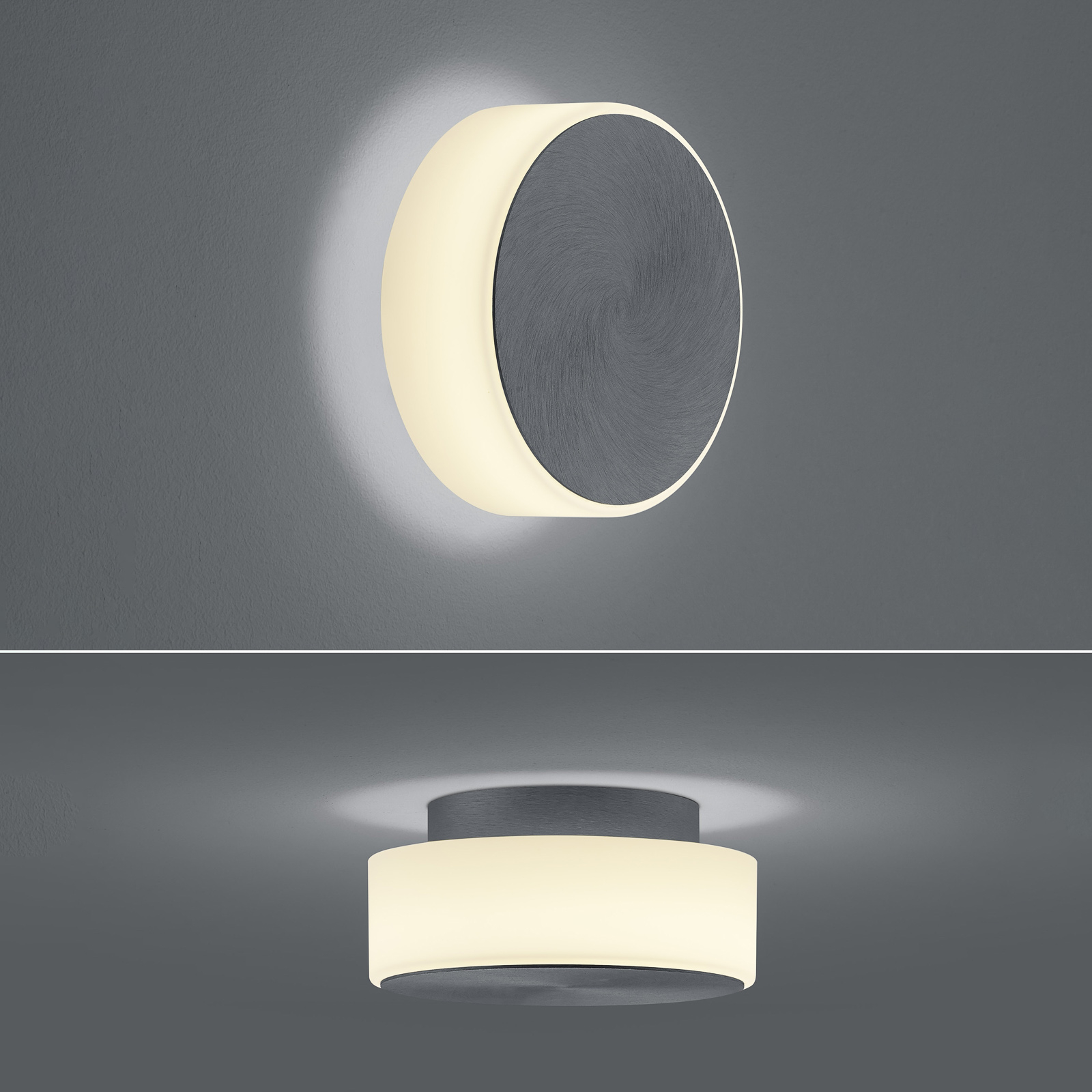 BANKAMP Button LED-vägglampa 15,5 cm antracit