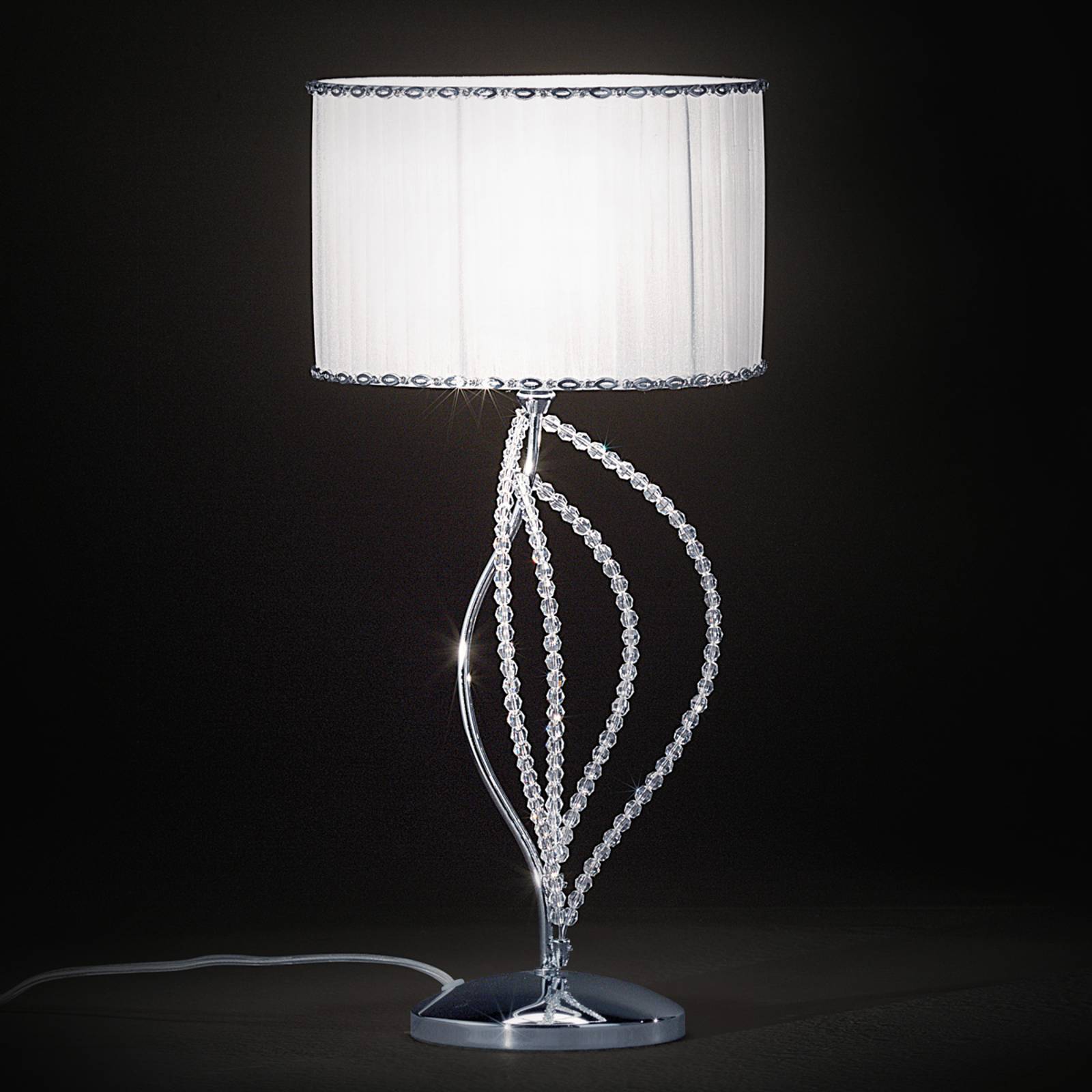 Bordslampa Girasole med textilskärm