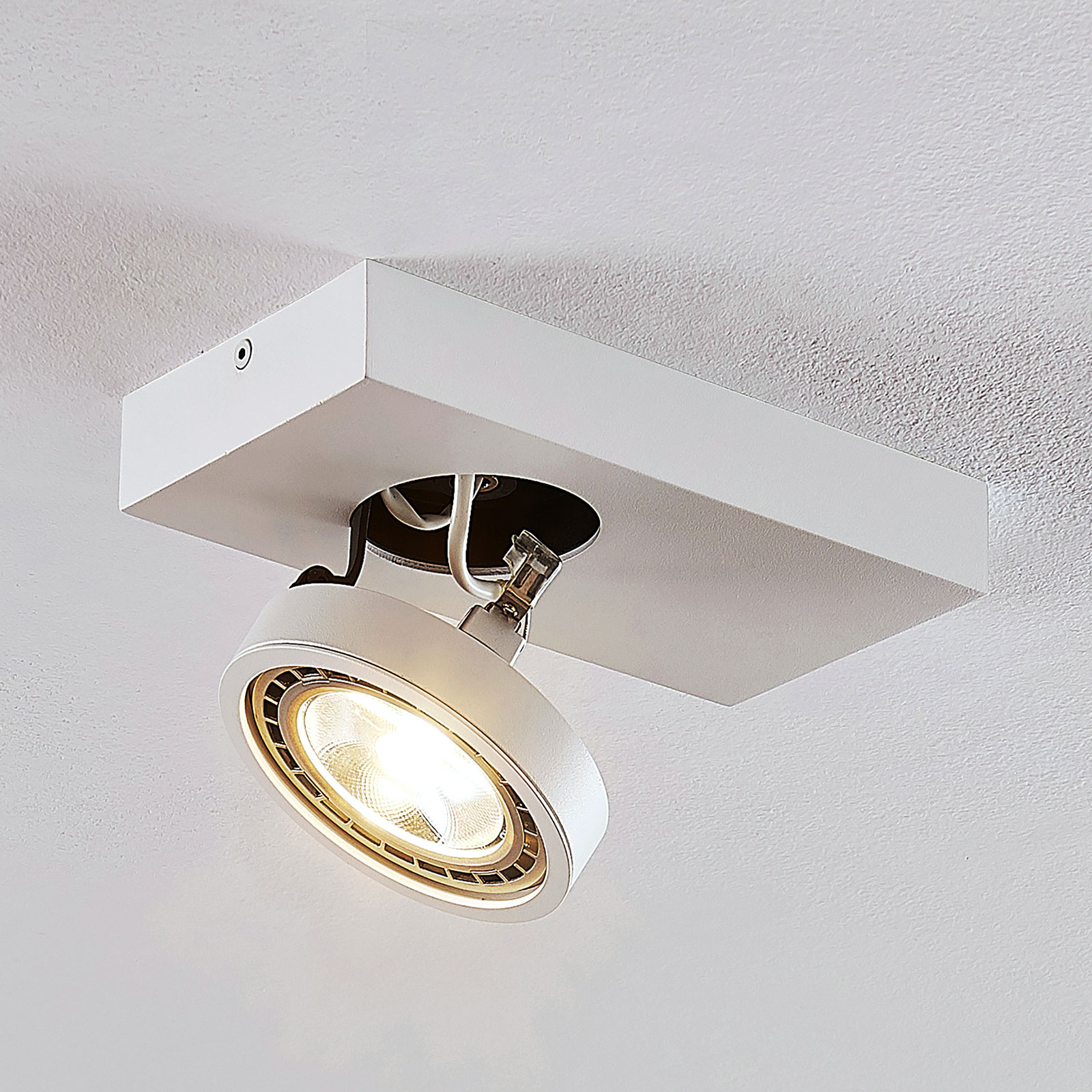 LED-taklampa Negan i vitt, 1 lampa