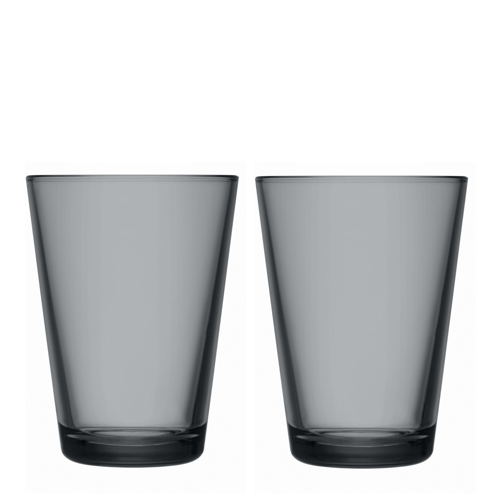 Iittala - Kartio Glas 40 cl 2-pack Mörkgrå