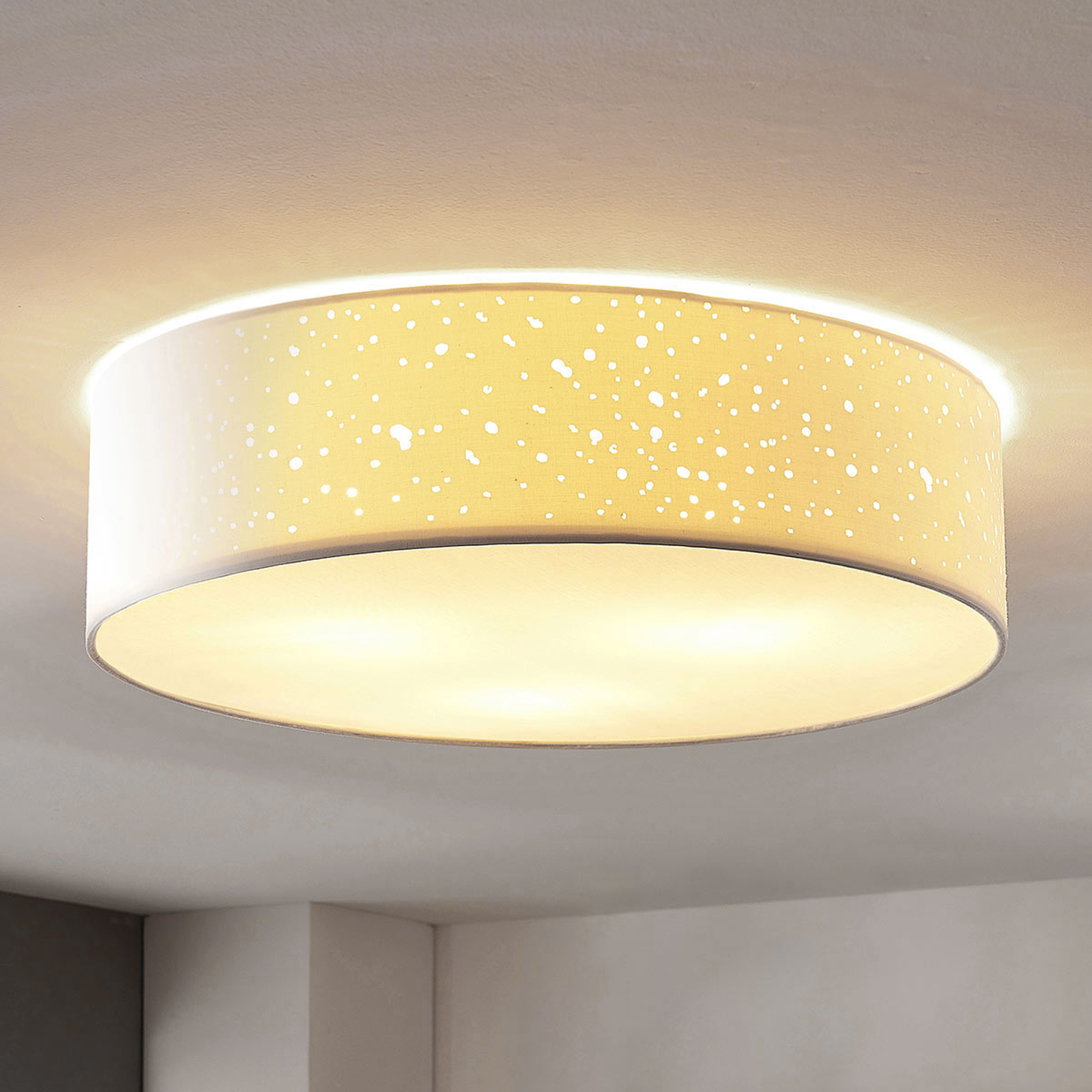 Taklampa Umma, direkt i taket, vit