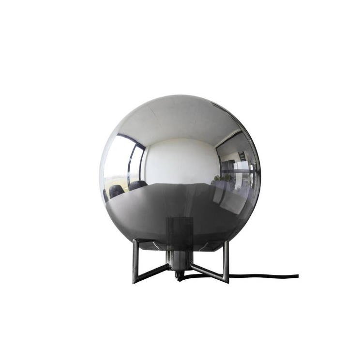 Bordslampa klot svart krom Hubsch