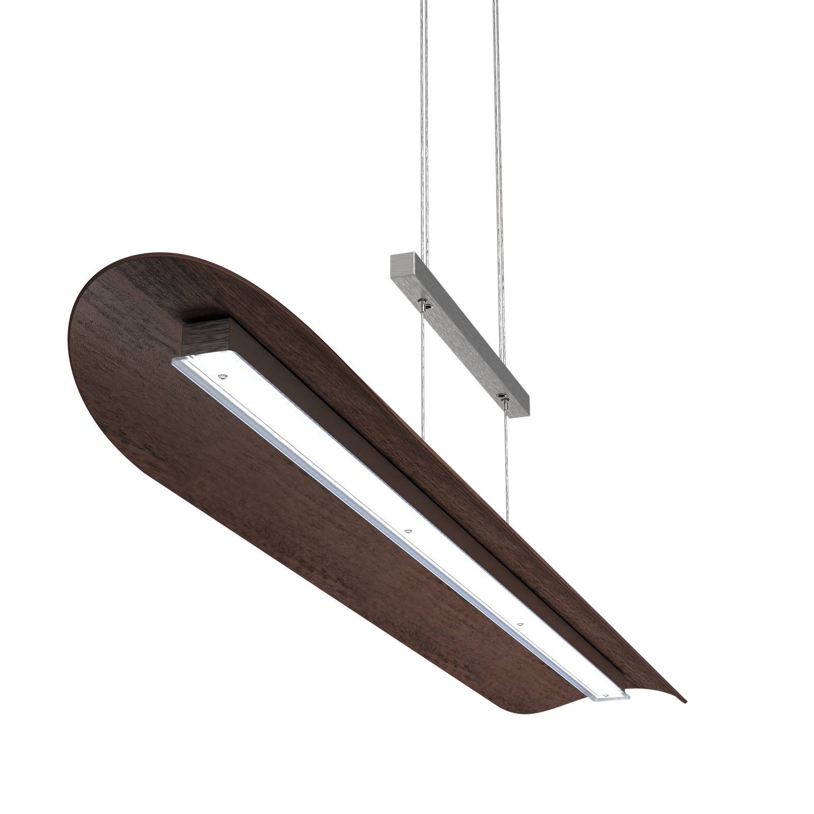 LED-pendellampa Colombia XL, valnöt