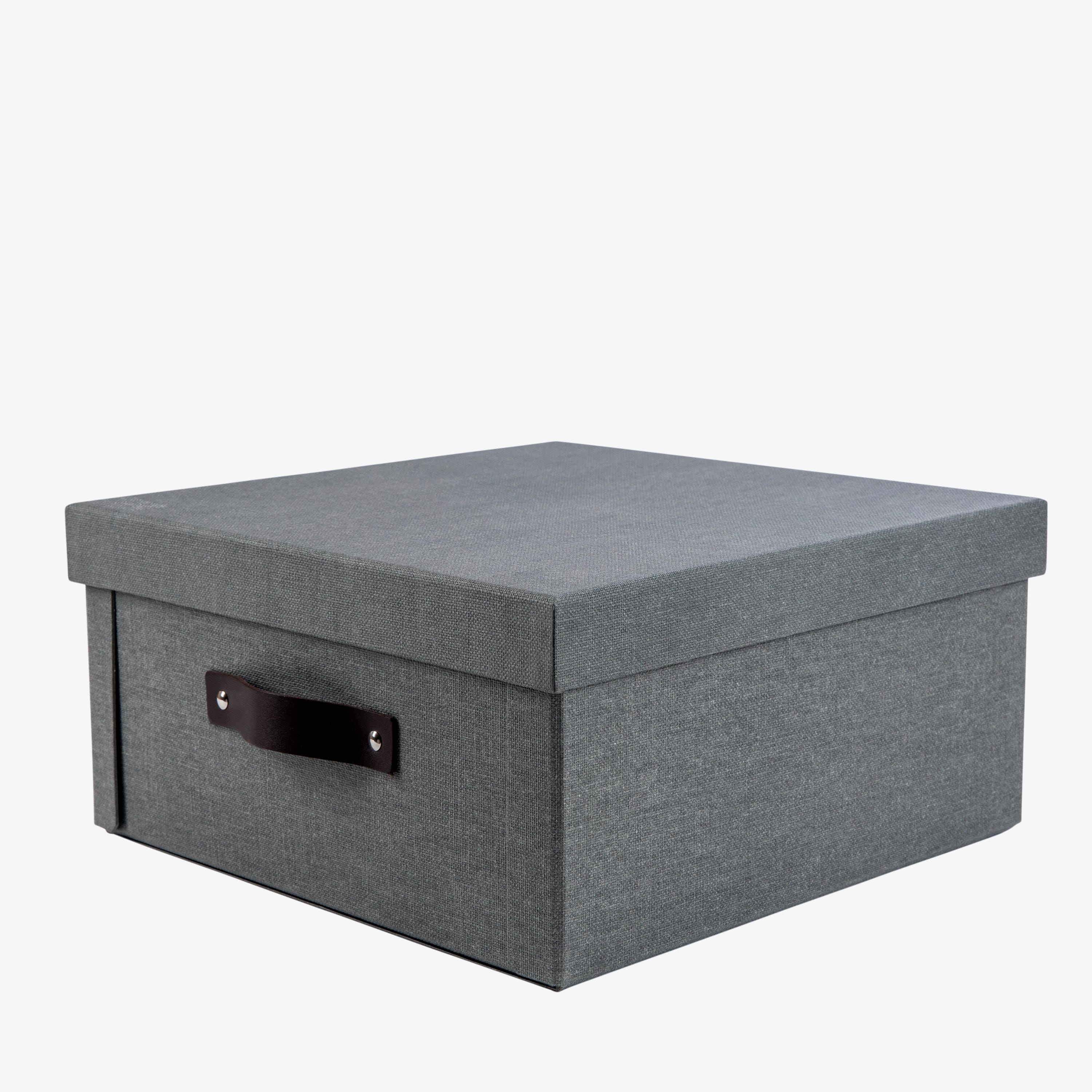 Förvaringslåda Låg Canvas Mörkgrå