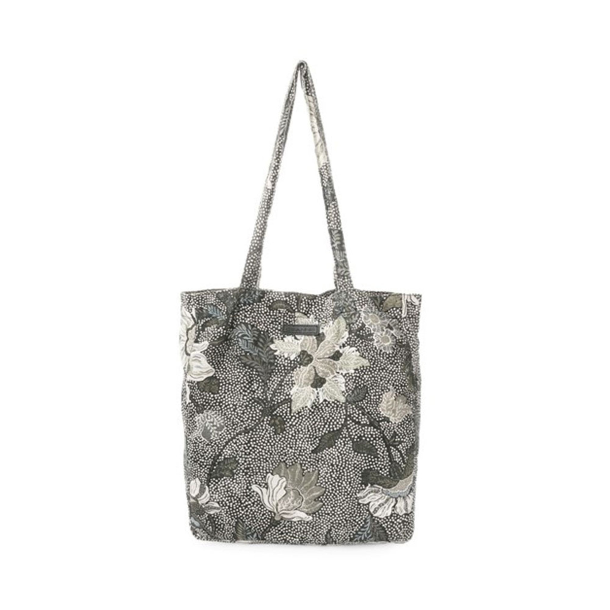 New Shopper Black Flower Linen