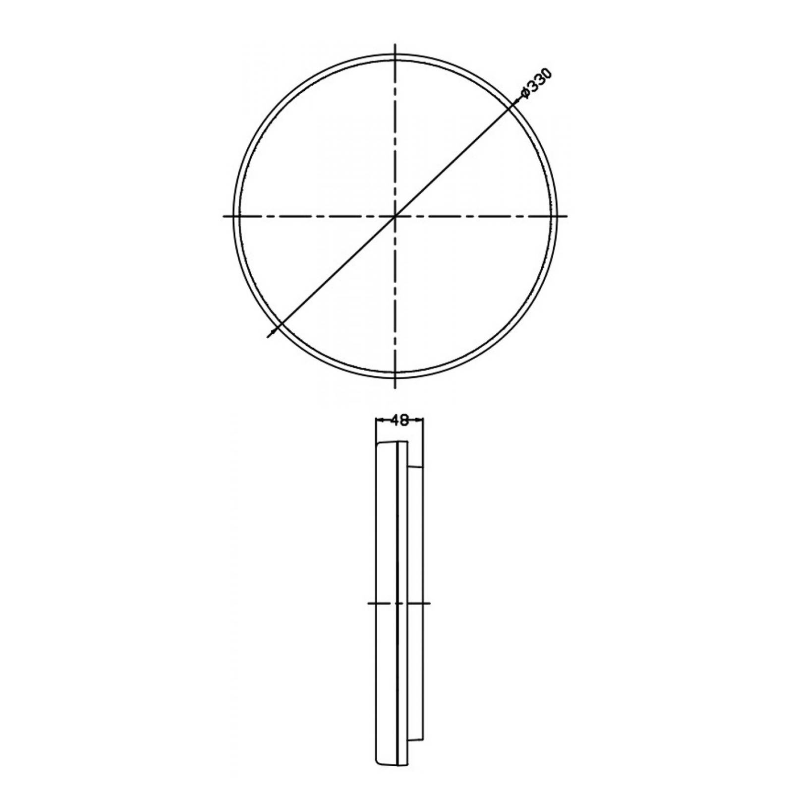 LED-taklampa Altais IP54 Ø 33 cm