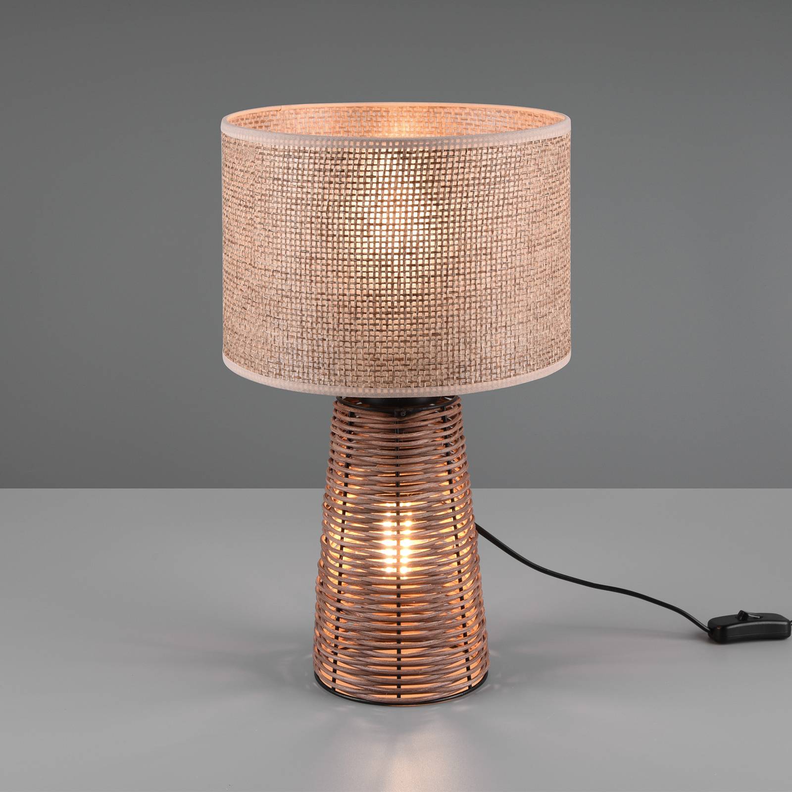Bordslampa Straw av rotting